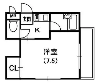 栄町グリーンハイツ【4階】の間取り