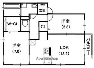 マ・メゾン上島弐番館【2階】の間取り