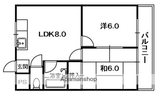 郡津金森マンション【2階】の間取り