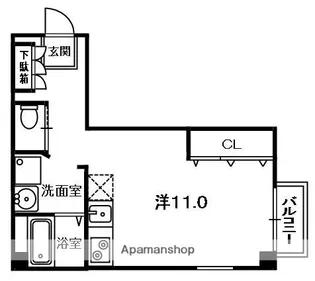 アグライア有馬【3階】の間取り
