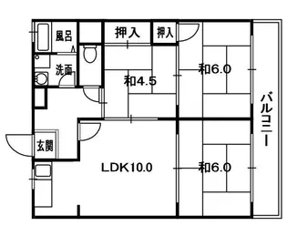 石垣ハイツ【3階】の間取り