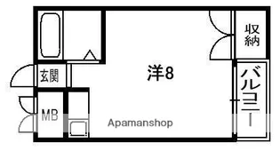 マンション渚【3階】の間取り