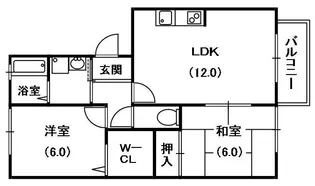 リバーサウス枚方【2階】の間取り