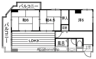 ハイクレスト宮之阪【4階】の間取り