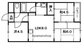 ハイクレスト宮之阪【3階】の間取り