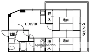 ハイクレスト宮之阪【4階】の間取り