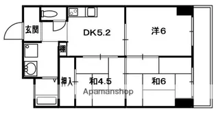 ハイクレスト宮之阪【4階】の間取り