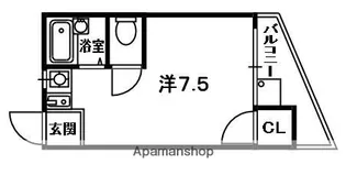 シャンテー甲斐田【4階】の間取り