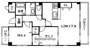 サンパティーク樟葉【2階】の間取り