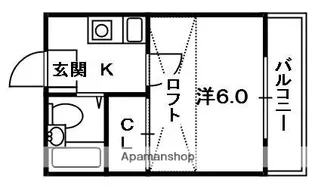 プランドール楠葉【1階】の間取り