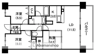 KDXレジデンス守口【3階】の間取り