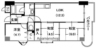 リバージュ【4階】の間取り