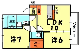 メゾン アズールA棟【2階】の間取り