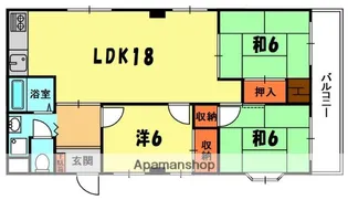 川口第二マンション【3階】の間取り