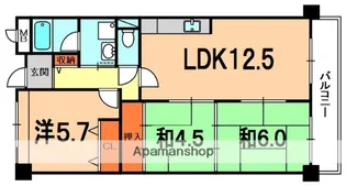 パルハセトン香里園【4階】の間取り