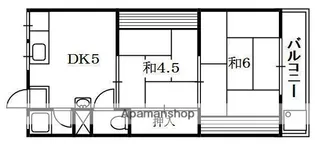 奥野ハイツ【2階】の間取り