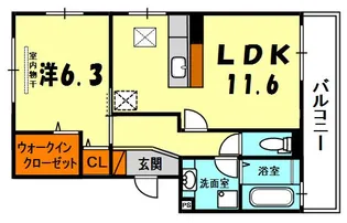 saint-fleur【2階】の間取り