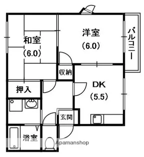 ハイツヒミコ【1階】の間取り