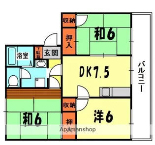タウニーモイスン A【1階】の間取り
