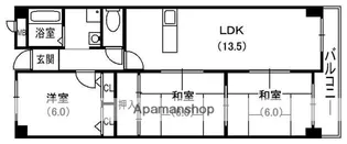 ヴィルヌーブエスト【2階】の間取り