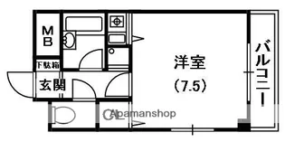 シャンブルⅡ【1階】の間取り