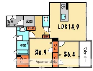 ヴィラーチェ・カトレア【2階】の間取り