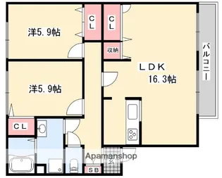 コートビレッジ【1階】の間取り