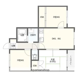 グリーンキャッスル稲田【3階】の間取り