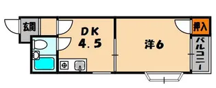 スカイハイツ香里【3階】の間取り