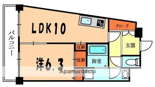 レオン光善寺【6階】の間取り