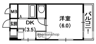 ロータリーマンション香里北之町【3階】の間取り