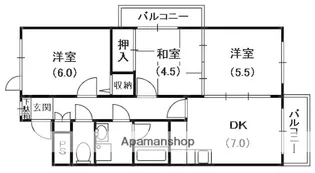 カルチェ清水谷【3階】の間取り