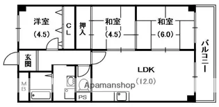 ヴェルドミール堀溝【4階】の間取り