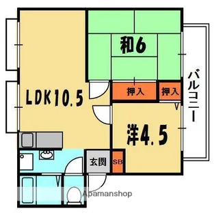 サンビーム元町【2階】の間取り
