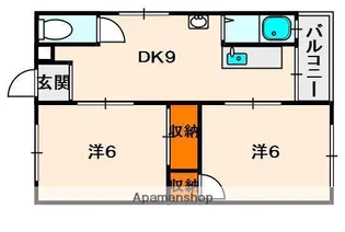 奥野マンション【1階】の間取り