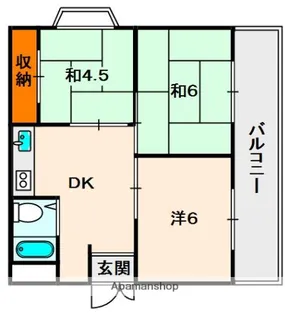 香里ロイヤルプラザ【7階】の間取り