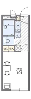 レオパレスヒカリ【110号室】の間取り