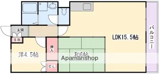 スカイガーデン萱島【3階】の間取り