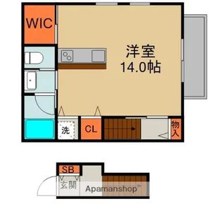 1Kの間取り画像