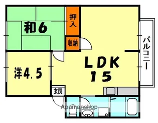 ウイロウハイツ【1階】の間取り