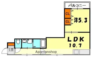 GMビルズ対馬江【2階】の間取り