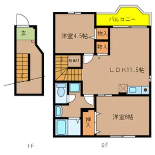 プロムナード I【2階】の間取り