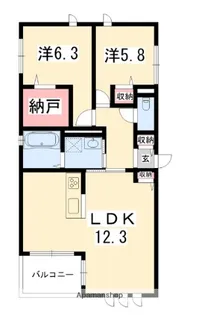 LUNETTA【1階】の間取り