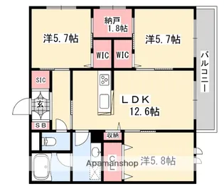 シャーメゾン小町【2階】の間取り