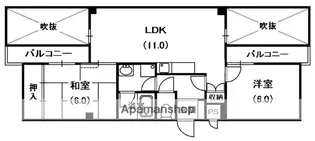 サンセルジュ香里園【4階】の間取り