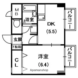 BELONG香里園【2階】の間取り