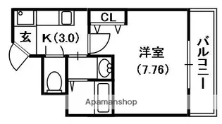 リヴィックスマンション【5階】の間取り