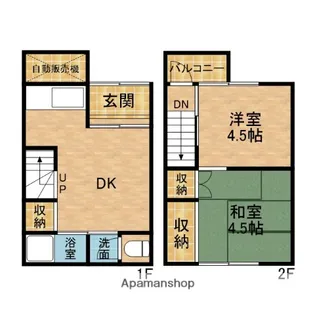 大阪府寝屋川市萱島東2丁目【テラスハウス】の間取り