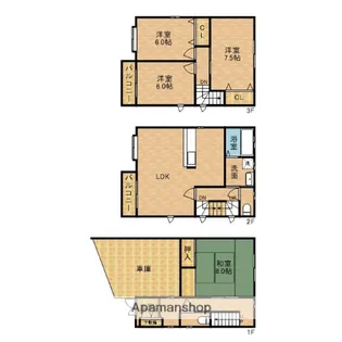 大阪府寝屋川市成田南町【一戸建】の間取り