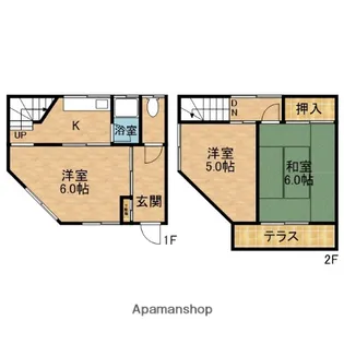 大阪府寝屋川市池田南町【一戸建】の間取り
